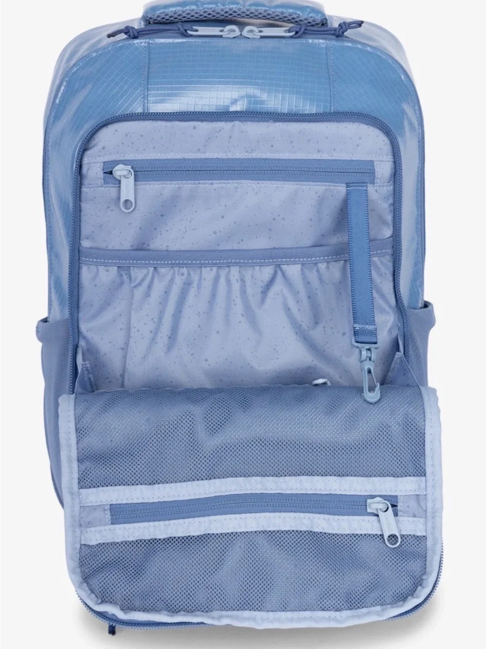 Calpak Glacier Blue Terra Backpack tote bag with Front Pocket